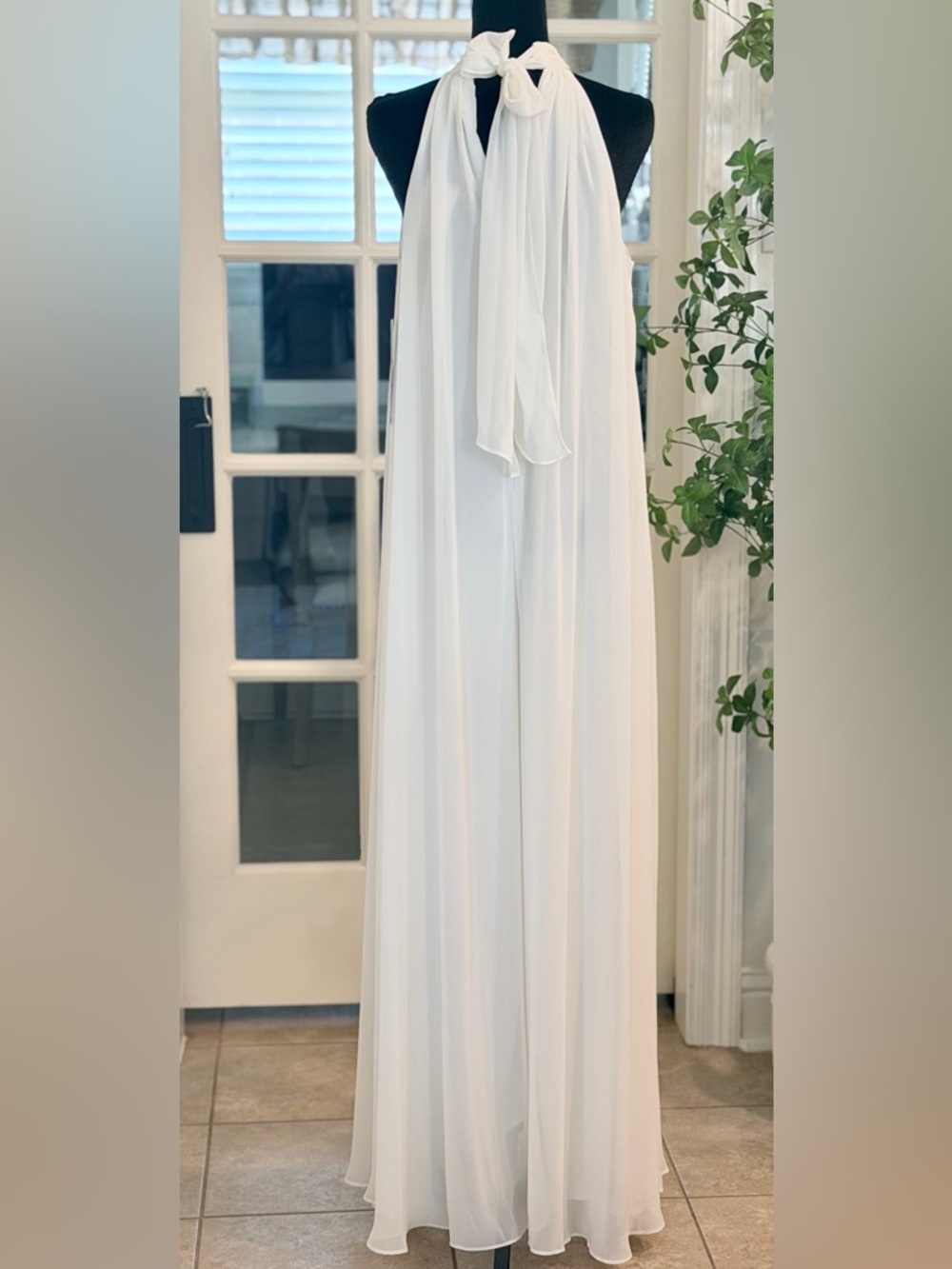 MSK White Halter Maxi Dress - Picture 2 of 14